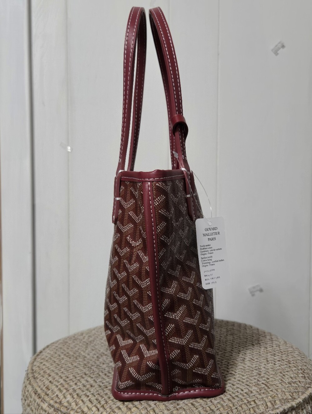 New Mini A Style Burgundy Tote Bag - Picture 2 of 12